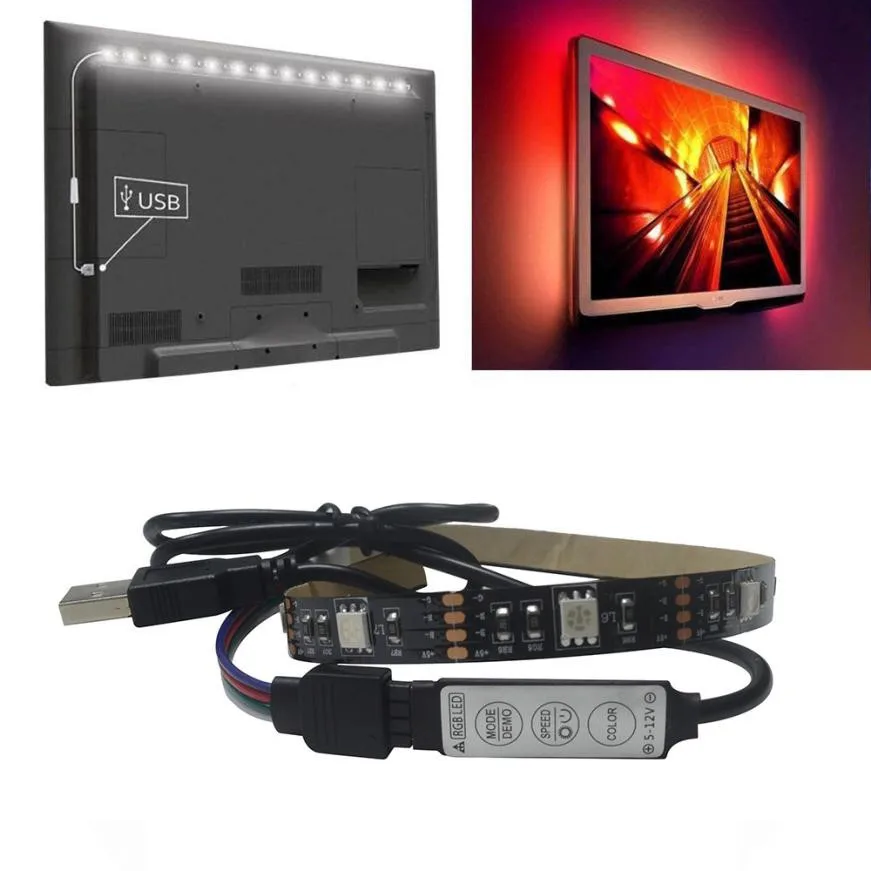 5V 5050 9SMD/30 см цветная (RGB) Светодиодные ленты светильник бар ТВ задняя ing комплект USB