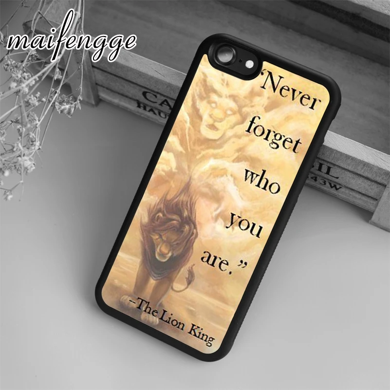 

maifengge lion king remember who you are Case For iPhone 6 6S 7 8 Plus X 5 5S SE Case cover for Samsung S5 S6 S7 edge S8 Plus