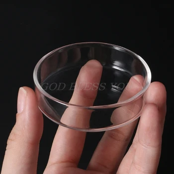 

Clear Glass Shrimp Food Round Dishes Small Fish Feeding Bowl Ornamental Supplies alimentaire pour Aquarium Drop Shipping