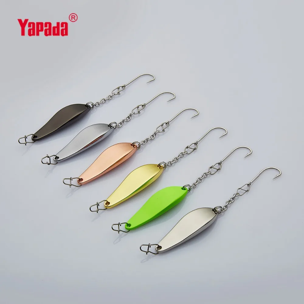 

YAPADA Ice Fishing 508 Beetle 8g/12g Single Hook 41mm/48mm Multicolor Metal Jigging Spoon Fishing Lures