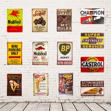 Потертый шик металлический оловянный знак индийский мотоцикл мини гараж Pin up плакаты газ масло бар деревенский настенный налет домашний декор человек пещера