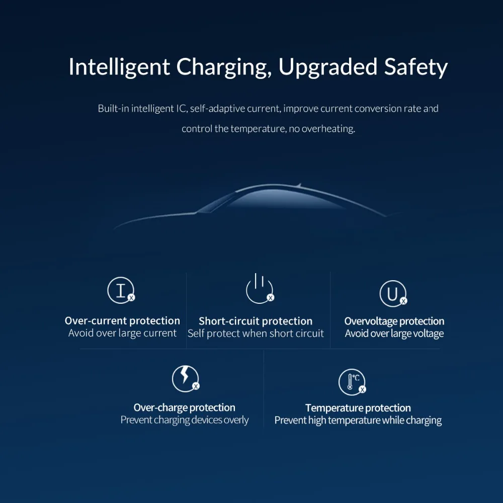 ORICO البسيطة QC3.0 USB شاحن سيارة للجوال هاتف لوحي GPS 3A سريع شاحن سيارة-شاحن المزدوج USB سيارة مهايئ شاحن الهاتف