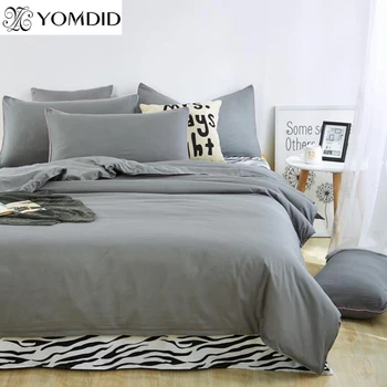 

Solid Reactive Printed linens Bedding Set Polyester Cotton bed linen Twin Full Queen King Duvet Cover Flat Sheet Pillowcase