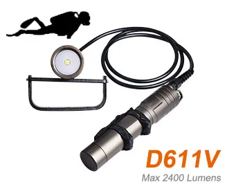 Светодиодная подводная лампа ORCATORCH D611V CREE XHP70 Led 2400lm для подводного плавания с