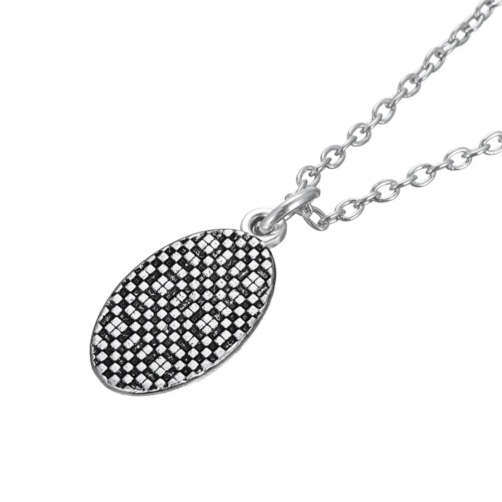 Ожерелье с овальной медалью девапара св. Кристофера|saint christopher|tibetan silversilver plated |