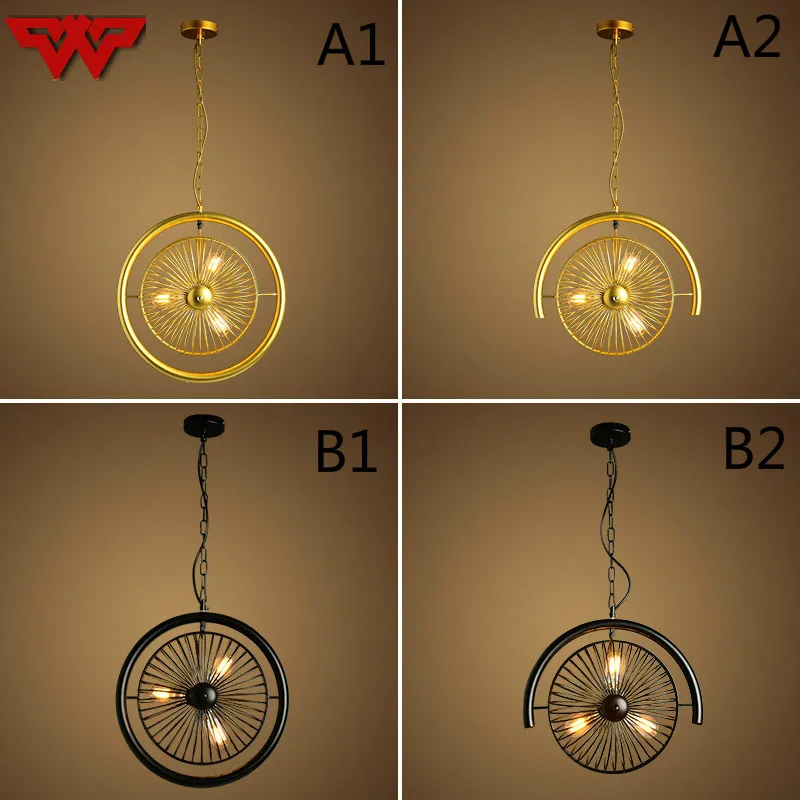 

Industrial style chandelier, Antique Iron restaurant, bar stand lamp LOFT creative personality Cafe fan Chandelier Free shipping