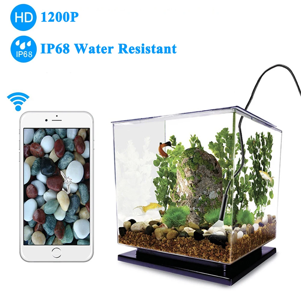 Полужесткий эндоскоп с Wi Fi и жесткой линией HD 1200P|wifi wifi|samsung endoscopedigital wifi camera |