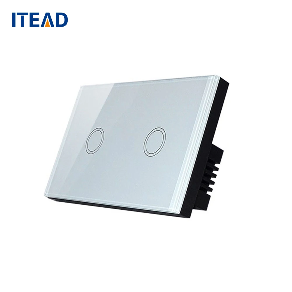 

Smart Wall Touch Switch Light Panel US Touch On/Off Sensor 2 Gang One 1 Waterproof Tempered Panels 240V Controller Switch