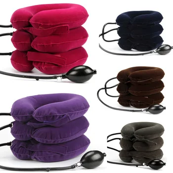 New High Quality Full velvet JIAHE neck traction device household medical inflatable collar cervical vertebra traction massager