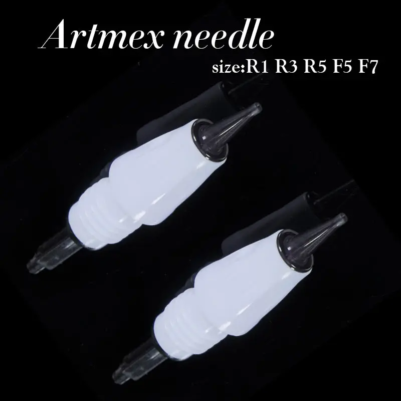 50pcs R1 R3 R5 F5 F7 Needles cartridge For make up tattoo machine v6 v8 permanent no noise Artmex v3 v6 v8 v9  Agulhas     -6