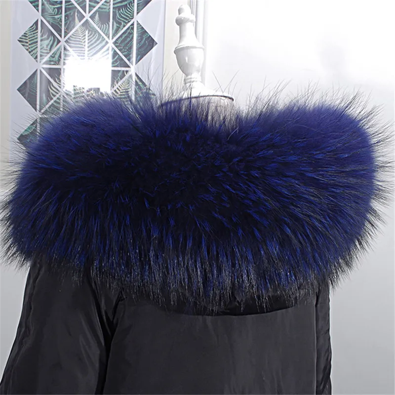 

2019 Fashion Raccoon Fur Warm Scarf Winter Ladies Clothes Hat Accessories Fur Warm Fur Collar Shawl A Variety Of Colors.