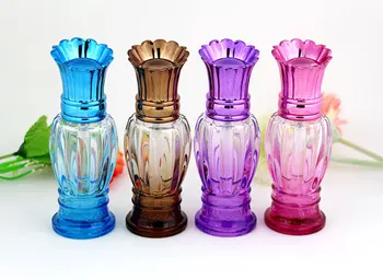 

Refillable 50ml beautiful shape colored glass empty sprayer perfume bottle 50pcs/lot