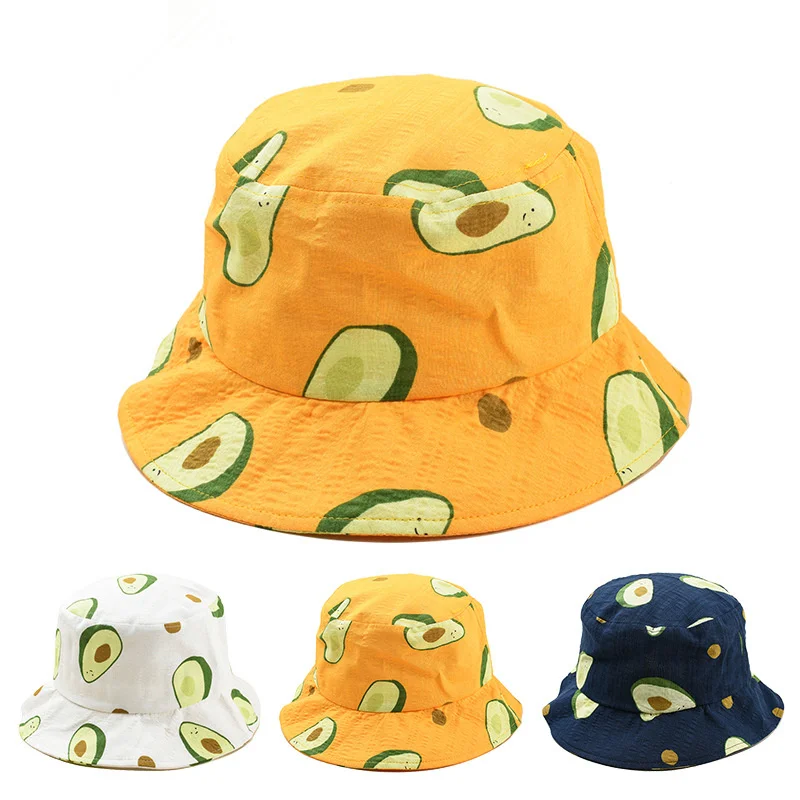 

European and American fruit avocado pattern pot cap 100%cotton men women hat outdoor visor caps Casual hats fashion hat