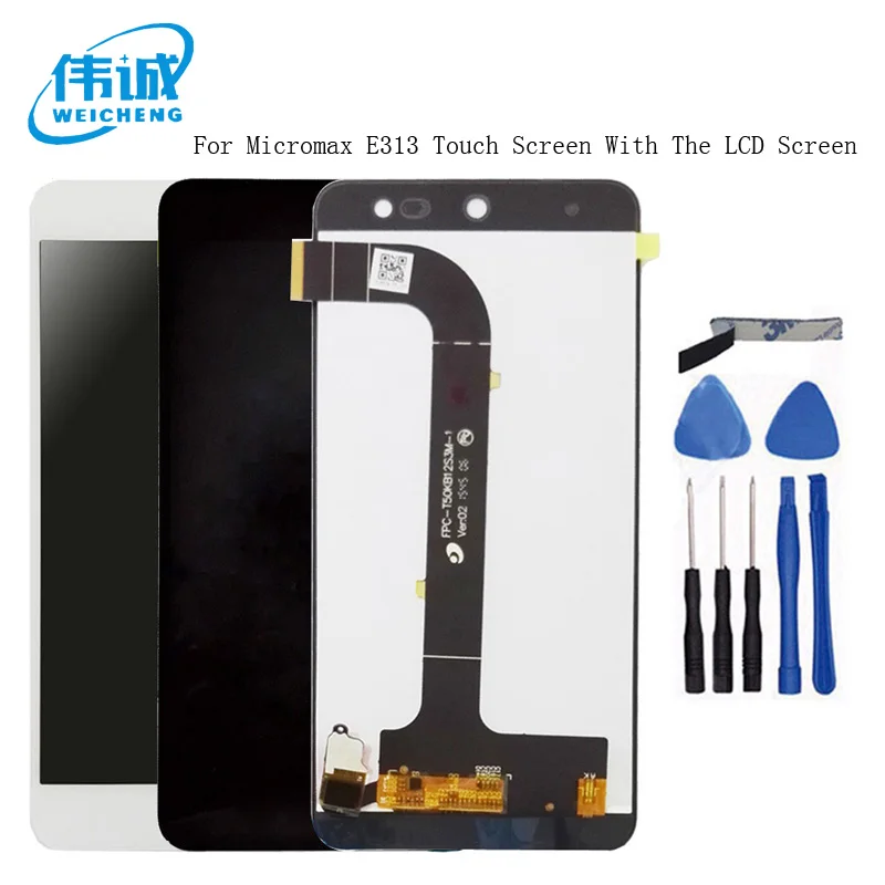

WEICHENG For Micromax Canvas Xpress 2 E313 LCD Display With Touch screen digitizer LCD Assembly For Micromax E313 +Free Tools