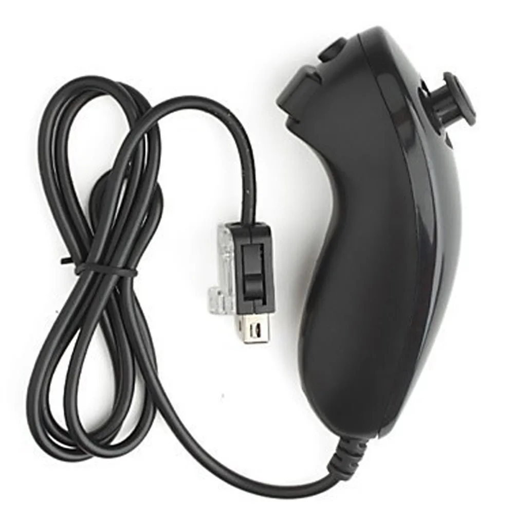 Игровой пульт Nunchuck для Nintendo Switch Gamepad, пульт дистанционного управления для wii с одной левой рукой, геймпад для консоли wii - Цвет: Черный