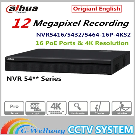 

DaHua Surveillance Video Recorder 16/32/64CH 1.5U 4K Network Video Recorder NVR5416-16P-4KS2 NVR5432-16P-4KS2 NVR5464-16P-4KS2