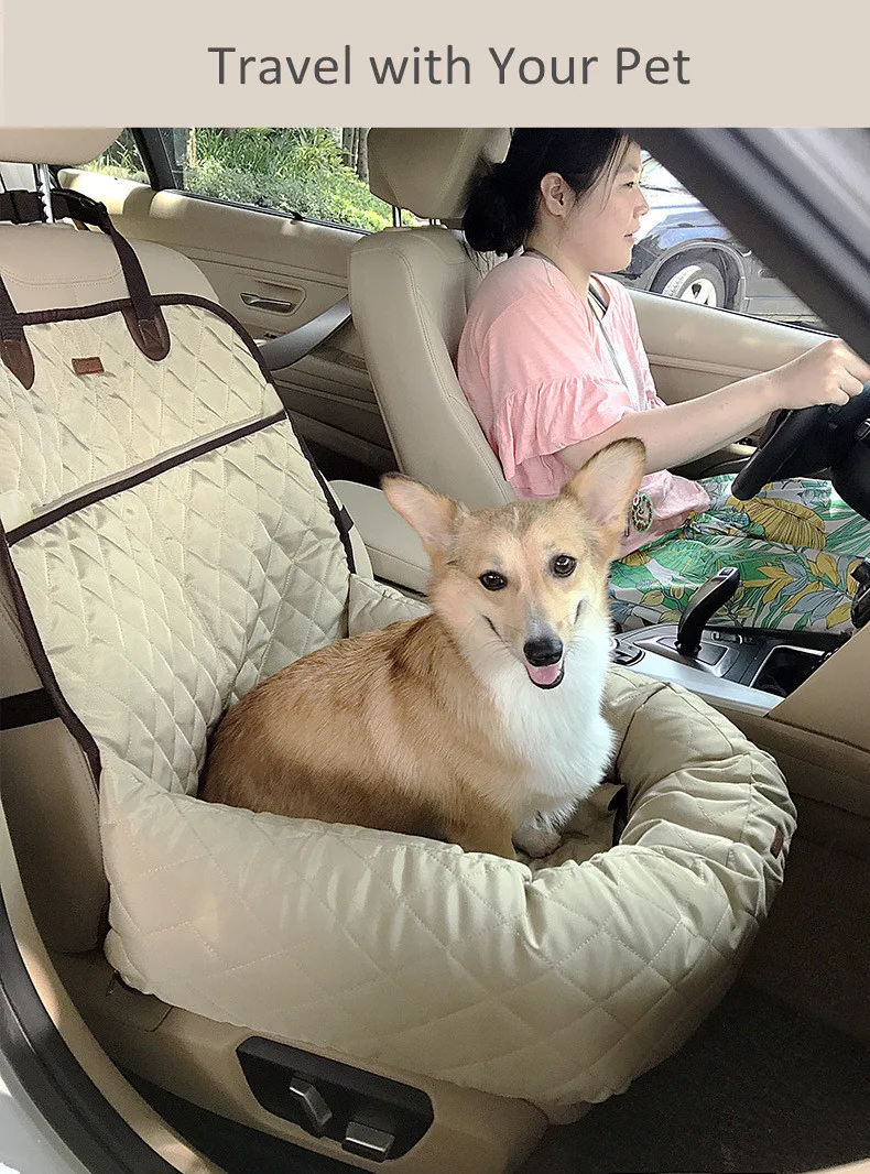 Автомобильное сиденье для собак, для путешествий, для собак, автомобильные сиденья для маленьких средних собак, переднее/заднее сиденье для дома/использования в автомобиле, переноска для домашних животных, чехол для кровати, съемный