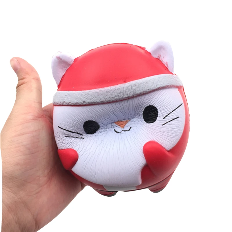 Squishy Cat Санта Клаус Squishies игрушка Jumbo замедлить рост Рождественский подарок для детей сжатие кукла мяч стресс ослабитель игрушки