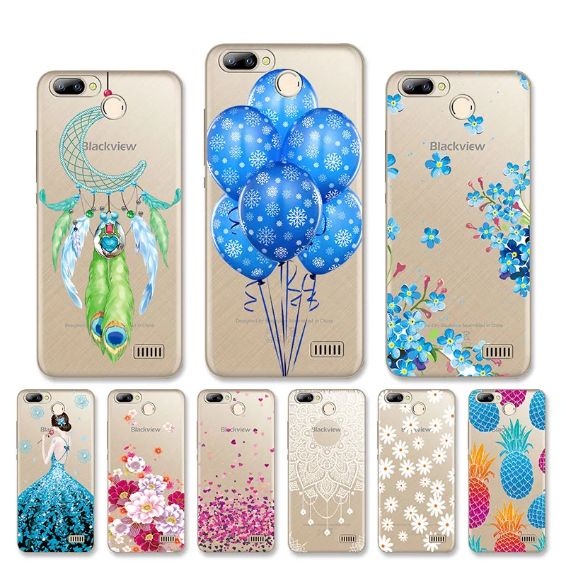 

Transparent Clear Case For Blackview A7 Case Silicone DIY Patterned Soft TPU Cover For Blackview A7 Pro Covers Shell Fundas