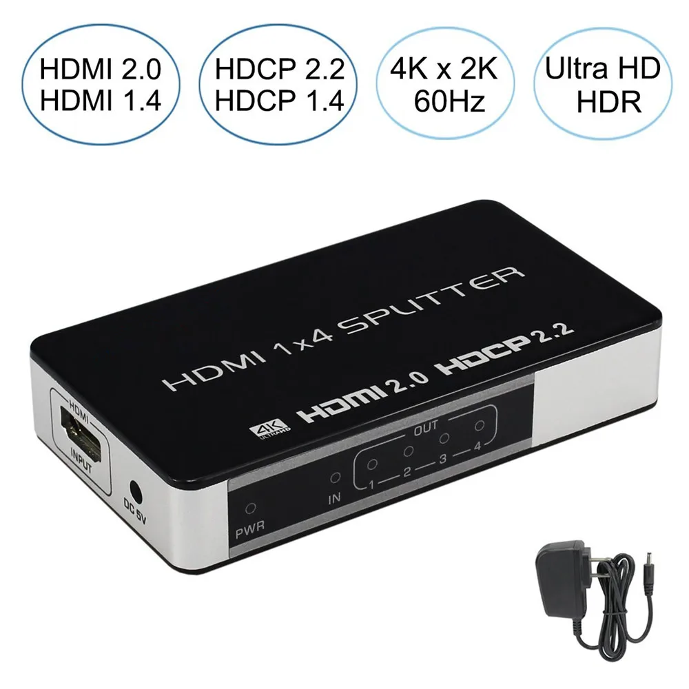  4K 60Hz HDMI 2.0 Splitter 1x2 1x4 1X8 Support HDCP 2.2 HDMI Splitter 2.0 HDMI2.0 Splitter HDMI 2.0 
