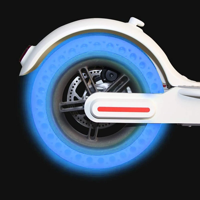 

2Pcs 8.5-Inch Fluorescent Honeycomb Rubber Solid Tire Tubeless 1 Piece 8 1/2 For Millet M365 Electric Scooter Solid Tire Blue