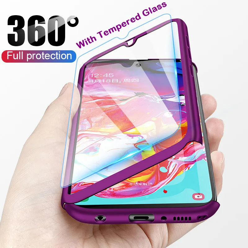 

360 Full Protective Case For Samsung Galaxy A30 A40 A50 A70 A10 M10 M20 A6 A8 Plus A9 A7 2018 S10 5G S10E S10 S9 Plus Phone Case