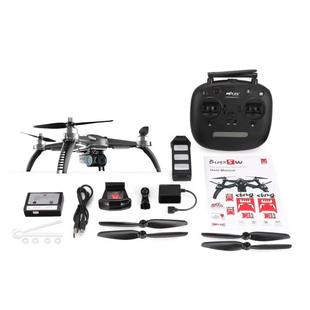 B5W MJX bugs 5 W GPS FPV бесщеточный двигатель Квадрокоптер с регулируемой 5G wifi 1080 P камера