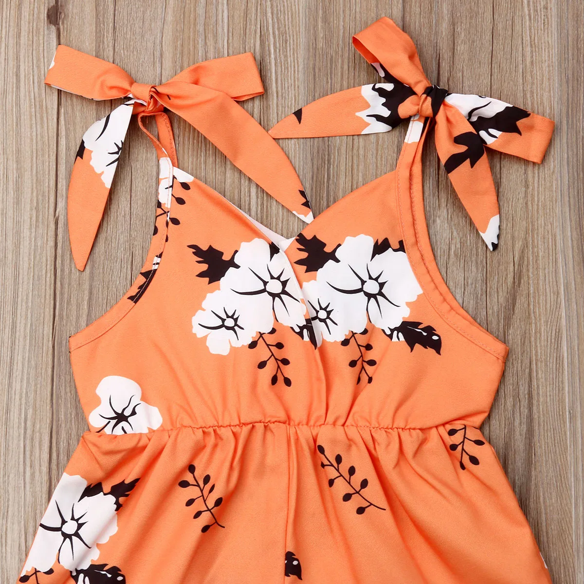 Children Clothes 1 2 3 4 5 6 Years age new cotton Sleeveless bow floral Romper Outfits Jumpsuit kids baby girls Clothing