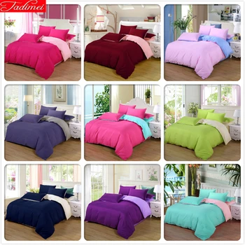 

3pcs 4pcs Bedlinen 1.5m 1.8m 2m 2.2m Bed Sheet Full King Queen Double Size Duvet Cover Child Kids Boy Girl Pure Color Bedclothes