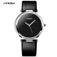 Sinobi super fino quartz casual analógico relógio de quartzo dos homens relógio de pulso do negócio da marca de couro genuíno 2017 relojes hombre f46