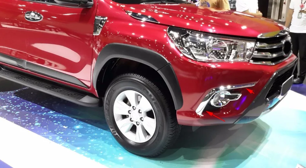 Аксессуары для Toyota Hilux, хромированные противотуманные фары, брови, Накладка для Toyota Hilux Revo, пикап, формовочные полоски для автомобиля