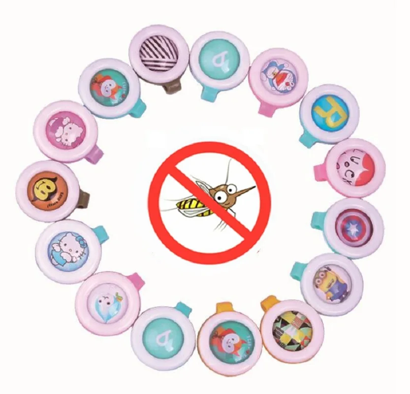 

Lovely Cartoon Insect Mosquito Repellent Buttons Patches Citronella Oil Mosquito Killer Cartoon Repeller buckle
