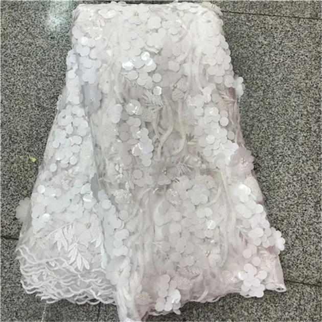 

sequins Latest Swiss voile lace African Guipure Lace Fabric white beads Nigerian French Lace Fabric Embroidered French Net Lace