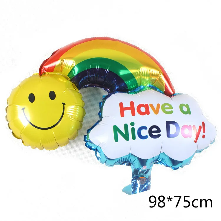 Пончики воздушные шары пивные бутылки воздушные шары торт воздушный шар из фольги Воздушные шары большие для детей Взрослые День Рождения Вечеринка свадебное украшение - Цвет: rainbow-clouds