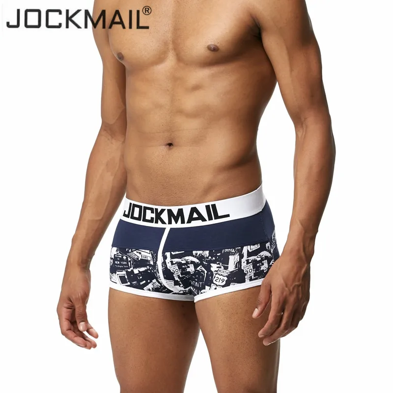 Бренд jockmail, сексуальные мужские трусы боксеры, трусы для геев, чехол для пениса, домашняя одежда для сна, высококачественные мужские трусы-боксеры, шорты для сна