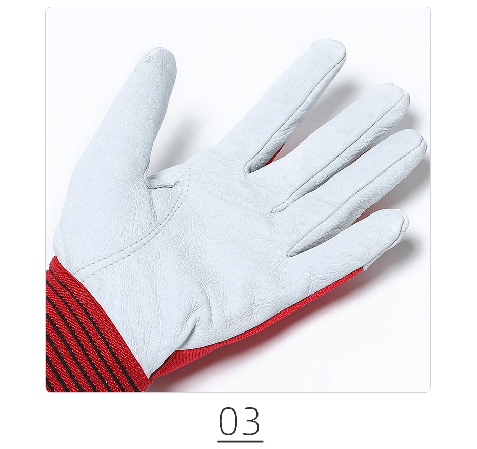 QIANGLEAF брендовые модные красные изделия механические рабочие перчатки с кожаным покрытием безопасные промышленные рабочие защитные спортивные перчатки 5163