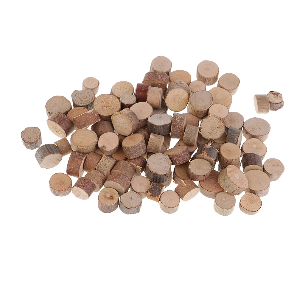 Assorted Sizes Rustic Wood Log Slices Discs Cutout Circle Semicircle Wood Disks Crafts Paint Decor For Wedding DIY Decorations