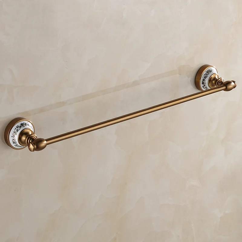 Comprimento 63 cm Espaço Alumínio Antigo Suporte de Toalha de Bronze Barras de Toalha Único Toalha Cremalheira Do Banheiro Acessórios de Hardware Banheiro