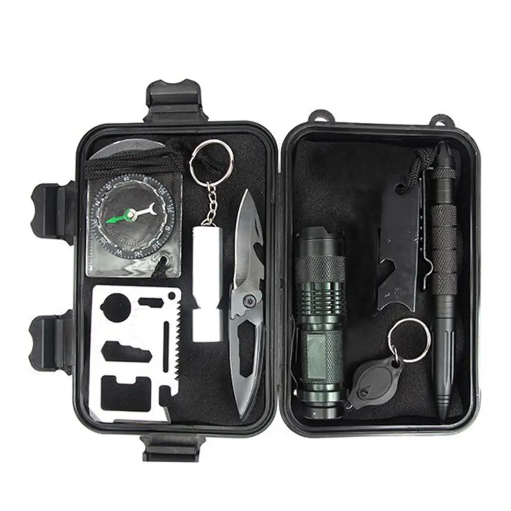 

Quality Multi-functional First-aid Kit SOS Emergency Supplies Package First Aid SOS Emergency Tool Outdoor Hunting Tools Set