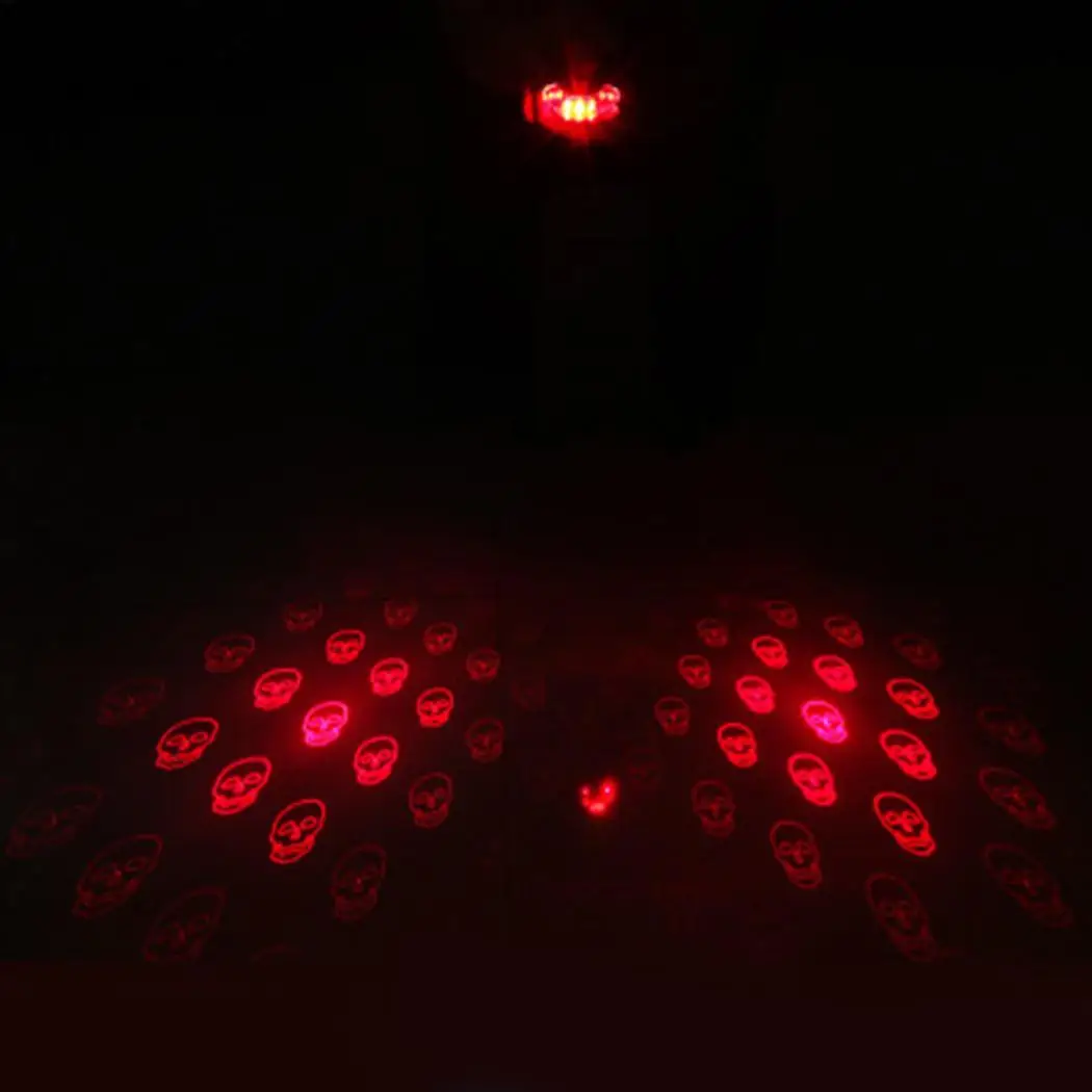 

Bike Light Laser LED Projection Bicycle Light Built Rechargeable Battery Rear Tail Light USB Black Charging