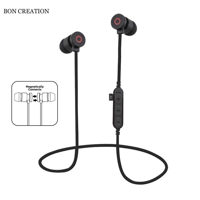 Магнитные спортивные наушники BON CREATION T9 Bluetooth беспроводная гарнитура для бега