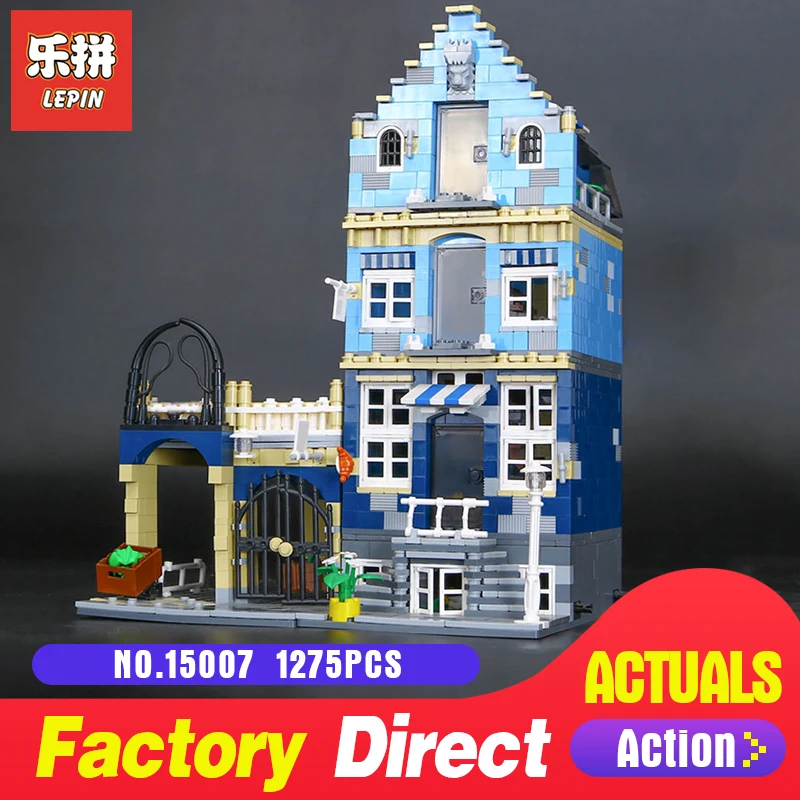 

Lepin 15007 Building Bricks Blocks European Market Mini Street Set Compatible Creator Children Toys Educational 10190 LegoINGly