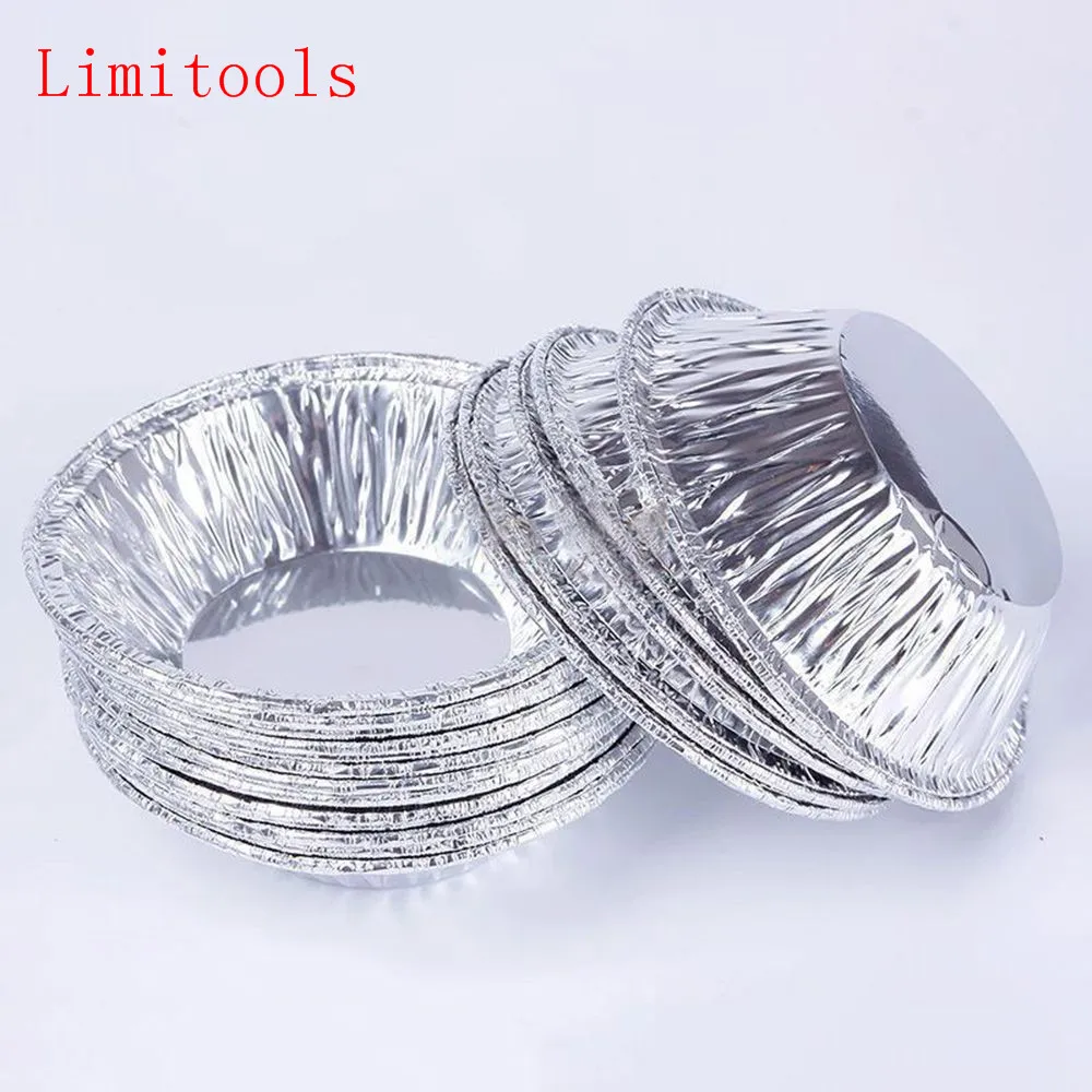 250pcs Disposable Cake Aluminium Alloy Tart Mould Baking Tool Cupcake