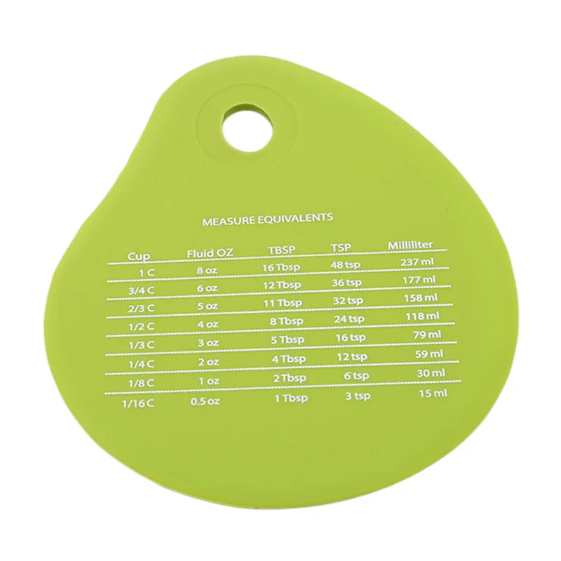 Чистящая чаша силиконовый скребок для кастрюли Висячие для измерения сливок конверсионный шпатель инструмент для выпечки - Цвет: green