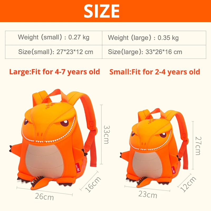 prova dtoddler água escola mochila 3d dos
