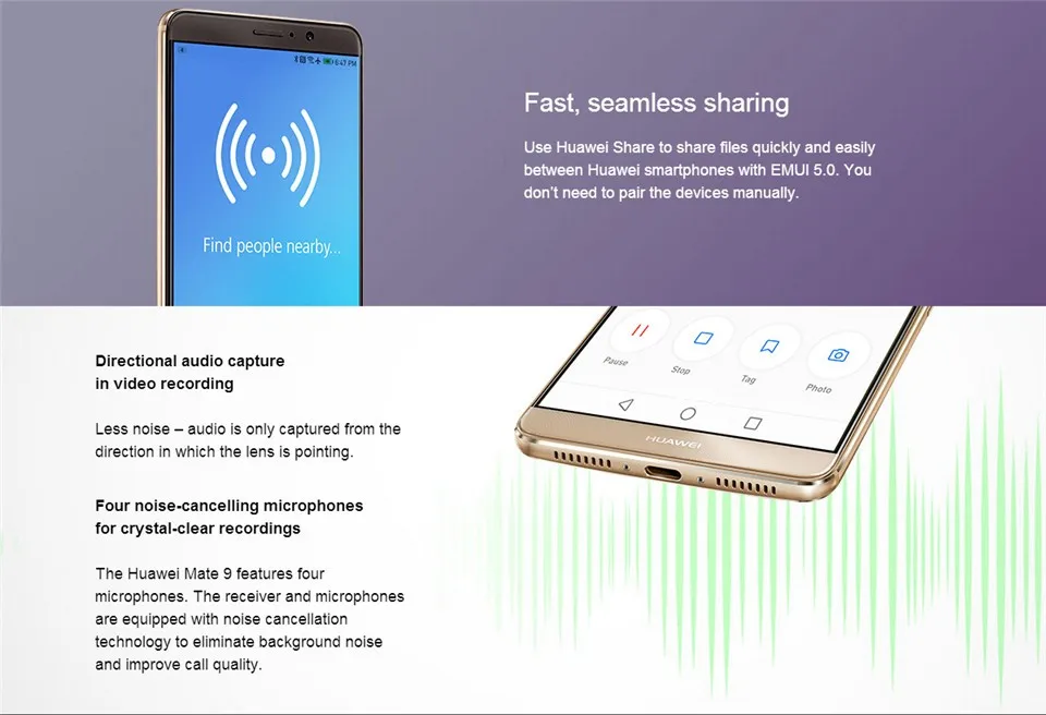 best huawei cell phone International Firmware HuaWei Mate 9 4G LTE Cell Phone Kirin 960 Android 7.0 5.9" FHD 1920X1080 6GB RAM 128GB ROM 20.0MP NFC latest cellphone of huawei