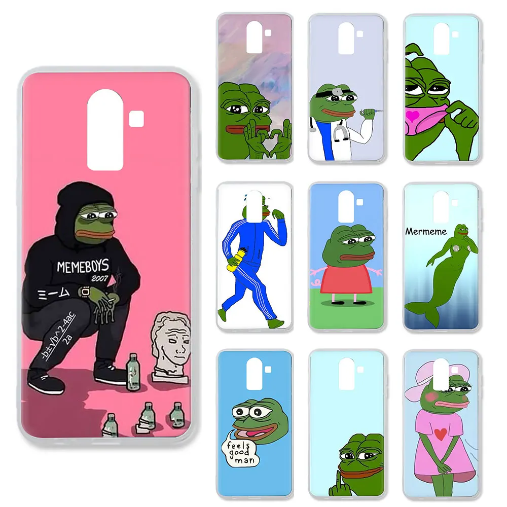Internet Meme Smug Frog Pepe Hard Phone Case for Galaxy J1 J2 J3 J5 J6 J7 2015 2016 Prime 2017 EU US Cover Case