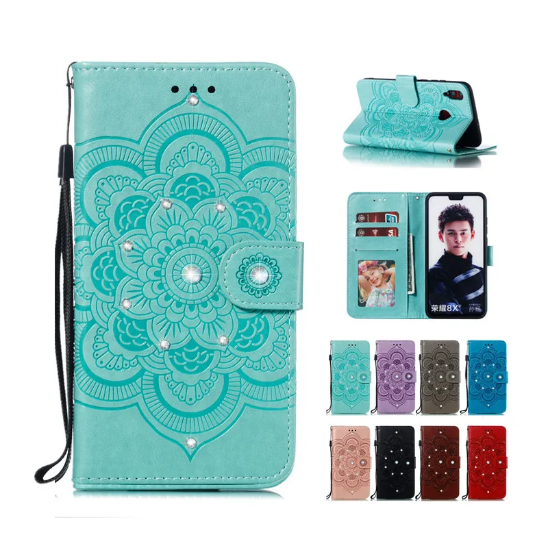 

Flip Case For Huawei honor 8X 8C 8A PU Leather + Wallet Cover For Coque Y6 Y7 PRO Y9 2019 P amart 2019 p30 Mate 20 lite pro case