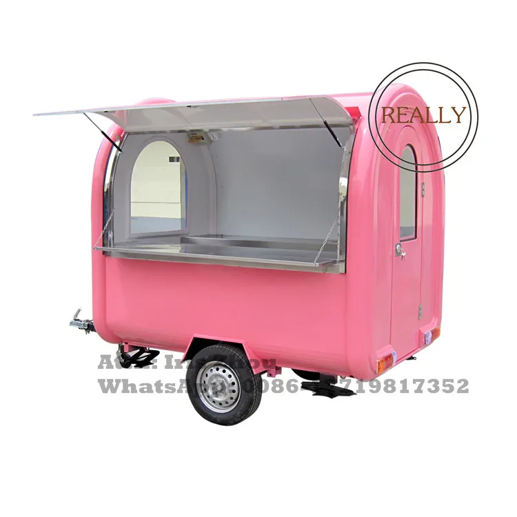 US $1.960.00 Multiple Colour Food Trailer Mobile kitchen Food Truck Ice Cream Hot Dog Coffee Cart for Sale Can be Customized