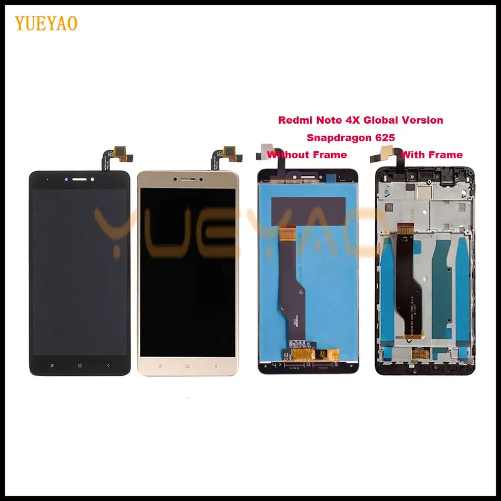 

For Xiaomi Redmi Note 4X Screen with Frame Redmi Note 4 Global Version Lcd Display Touch Screen Assembly Replacement Panel